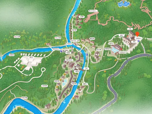 通什镇结合景区手绘地图智慧导览和720全景技术，可以让景区更加“动”起来，为游客提供更加身临其境的导览体验。